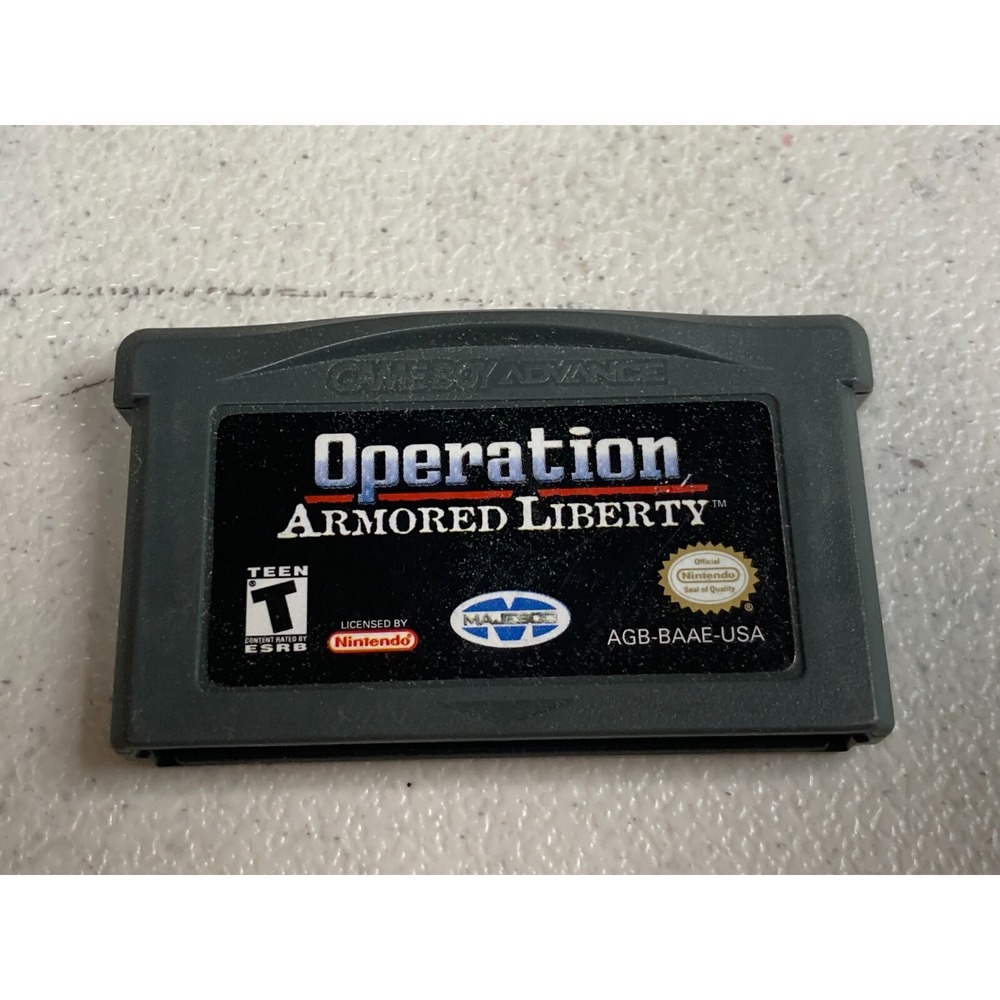 Operation Armored Liberty Nintendo Game Boy Advance 2003 Cartridge Only Tested